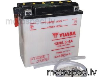 Akumulators moto 5.8Ah YUASA 12N5.5-4A 12V