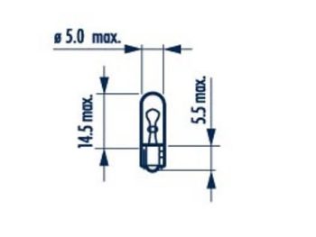Auto spuldze 2.3W 12V NARVA 17073