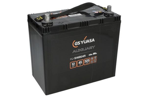 Akumulators START&STOP GS YUASA 45Ah 325A Auxilliary Backup & Specialist (Kreisais+) HJ-S46B24R Akumulators START&STOP GS YUASA 45Ah 325A Auxilliary Backup & Specialist (Kreisais+) HJ-S46B24R