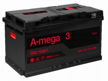 Akumulators 80AH 760A 12V A-Mega 3 Standart