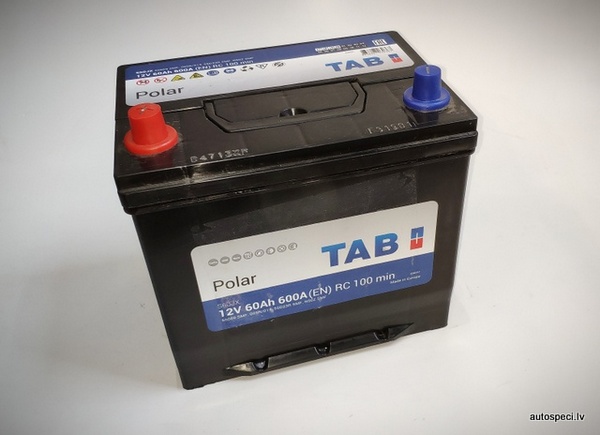 Akumulators 60AH 600A 12V TAB Polar reverss Akumulators 60AH 600A 12V TAB Polar reverss
