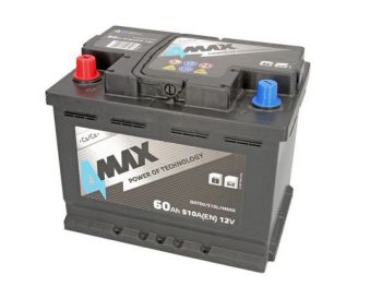 Akumulators 60Ah 4Max 510A 12V kreisais pluss