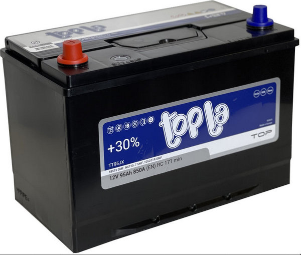 Akumulators 95Ah 850A 12V TOPLA TOP Asia KREISAIS PLUSS Akumulators 95Ah 850A 12V TOPLA TOP Asia KREISAIS PLUSS