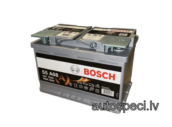 Akumulators START&STOP 70Ah 760A 12V Bosch AGM Akumulators START&STOP 70Ah 760A 12V Bosch AGM