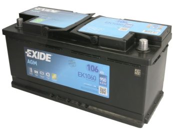 Akumulators START&STOP 106AH 950A 12V Exide AGM