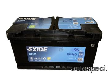 Akumulators START&STOP 96Ah 850A 12V Exide AGM