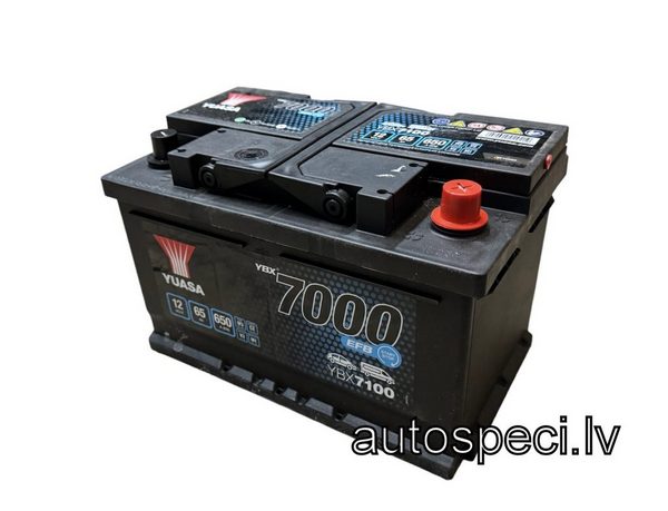 Akumulators START&STOP 65Ah 650A 12V Yuasa EFB zemais Akumulators START&STOP 65Ah 650A 12V Yuasa EFB zemais