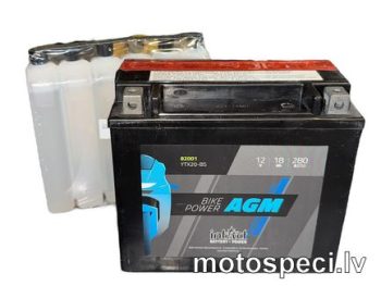 Akumulators moto 18AH 280A 12V YTX20-BS (IA CTX20-BS) 175x87x155L