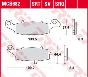 Bremžu kluči priekšējie Kawasaki, Suzuki TRW MCB682