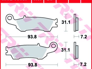 Bremžu kluči priekšējie Yamaha YZ TRW MCB791SI