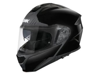 Moto ķivere ar paceļamu žokli SMK GULLWING Melna spīdīga
