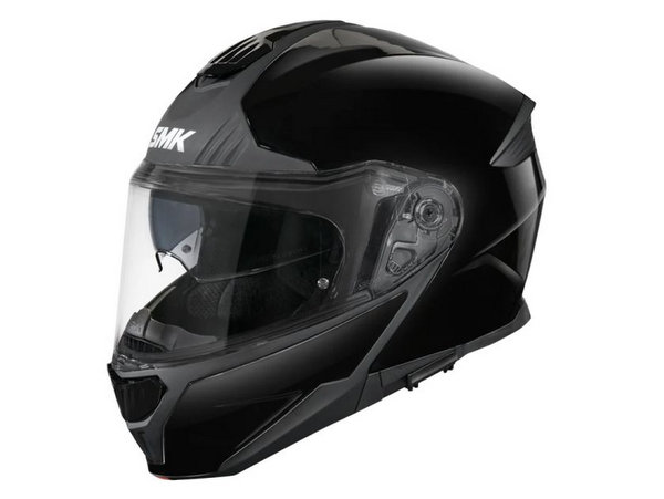 Moto ķivere ar paceļamu žokli SMK GULLWING Melna spīdīga Moto ķivere ar paceļamu žokli SMK GULLWING Melna spīdīga