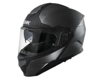Moto ķivere ar paceļamu žokli SMK GULLWING Melna matēta