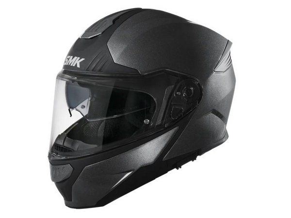 Moto ķivere ar paceļamu žokli SMK GULLWING Melna matēta Moto ķivere ar paceļamu žokli SMK GULLWING Melna matēta
