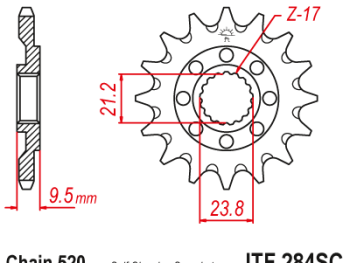 JTF284.13SC (SUNSTAR SUNF347-13) PRIEKŠĒJAIS ZOBRATS 13