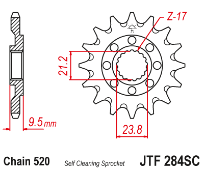 PRIEKŠĒJAIS ZOBRATS HONDA MOTOCIKLIEM ESJOT SPROCKETS 50-32145-13 (JTF284.13SC) 13 ZOBI PRIEKŠĒJAIS ZOBRATS HONDA MOTOCIKLIEM ESJOT SPROCKETS 50-32145-13 (JTF284.13SC) 13 ZOBI
