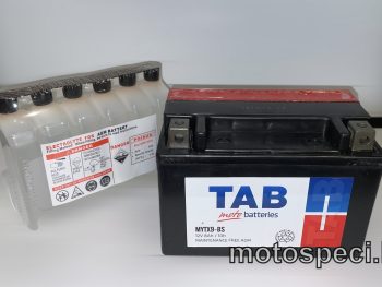 Akumulators moto 8Ah 120A 12V TAB MYTX9BS (YTX9-BS)