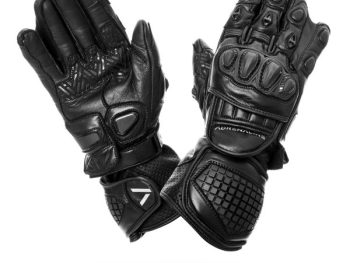 Moto cimdi ādas ADRENALINE LYNX PPE melni