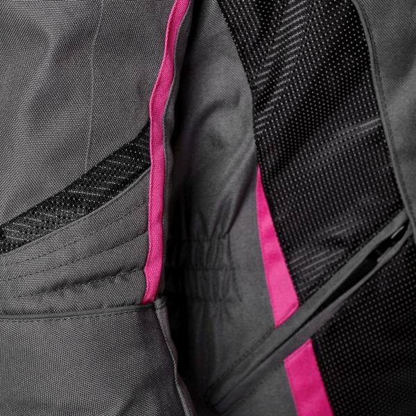 Moto jaka tekstila ADRENALINE LOVE RIDE 2.0 PPE Lady pelēka/rozā/melna Moto jaka tekstila ADRENALINE LOVE RIDE 2.0 PPE Lady pelēka/rozā/melna - Image 5