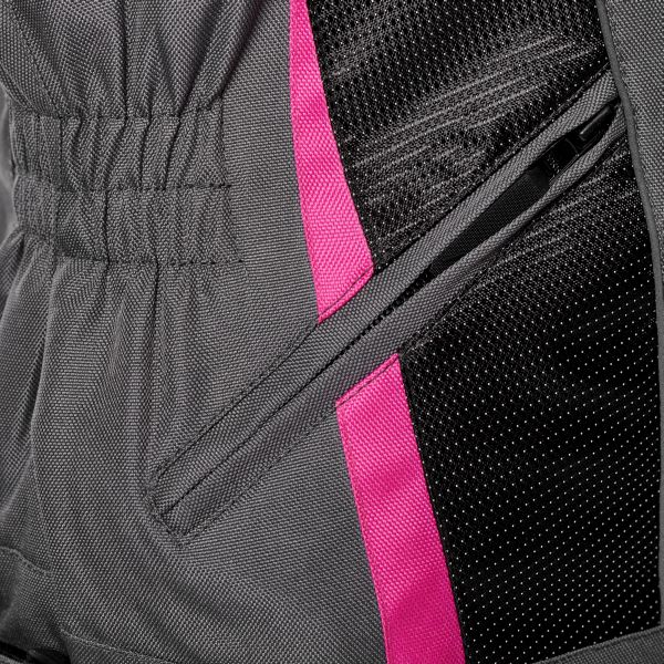 Moto jaka tekstila ADRENALINE LOVE RIDE 2.0 PPE Lady pelēka/rozā/melna Moto jaka tekstila ADRENALINE LOVE RIDE 2.0 PPE Lady pelēka/rozā/melna - Image 3