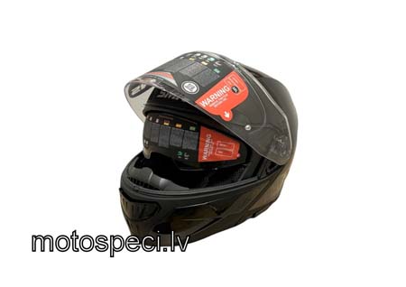 Moto ķivere ar paceļamu žokli SMK GULLWING Melna spīdīga Moto ķivere ar paceļamu žokli SMK GULLWING Melna spīdīga - Image 3