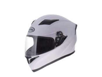 Moto ķivere ar saulesbrillēm Awina Full Face, balta