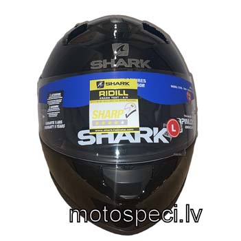 Moto ķivere slēgta tipa SHARK RIDILL I BLANK melna L Moto ķivere slēgta tipa SHARK RIDILL I BLANK melna L - Image 3