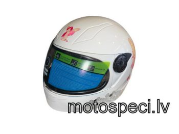 Moto ķivere bērnu Abiwa Helmets Feja Balta 8899005