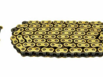 Motokrosa motocikla ķēde AFAM A520MR2-G 118 posmi, zelta