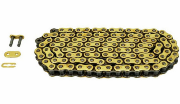 Motokrosa motocikla ķēde AFAM A520MR2-G 118 posmi, zelta Motokrosa motocikla ķēde AFAM A520MR2-G 118 posmi, zelta
