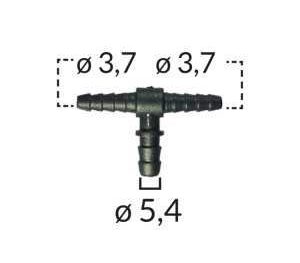 TRUBIŅAS SADALĪTĀJS (TROIŅIKS) o5.4/3.7mm ROM52029