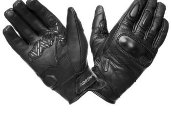 Moto cimdi ādas ADRENALINE SCRAMBLER 2.0 PPE Melni