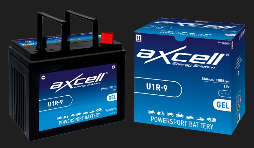 Zāles pļāvējiem traktoriem un robotiem akumulators 28Ah 300A 12V Axcell Garden GEL U1R-9 GEL Zāles pļāvējiem traktoriem un robotiem akumulators 28Ah 300A 12V Axcell Garden GEL U1R-9 GEL
