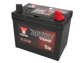 Zāles pļāvējiem traktoriem un robotiem akumulators 30Ah 330A 12V Yuasa Garden U1R ACTIVE