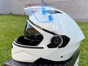 Moto ķivere ar paceļamu žokli Ispido Falcon, balta L Moto ķivere ar paceļamu žokli Ispido Falcon, balta L - Image 4