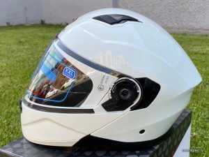 Moto ķivere ar paceļamu žokli Ispido Falcon, balta L Moto ķivere ar paceļamu žokli Ispido Falcon, balta L - Image 5