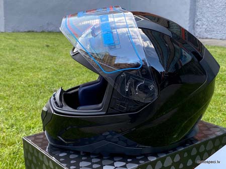 Moto ķivere slēgta tipa ISPIDO RAVEN MELNA SPĪDĪGA Moto ķivere slēgta tipa ISPIDO RAVEN MELNA SPĪDĪGA - Image 4