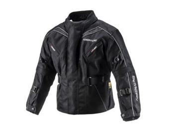 Bērnu moto jaka tekstila ADRENALINE KID 2.0 PPE Melna