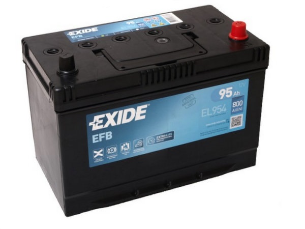 Akumulators START&STOP 12V 95Ah 800A EXIDE EFB augstais Akumulators START&STOP 12V 95Ah 800A EXIDE EFB augstais