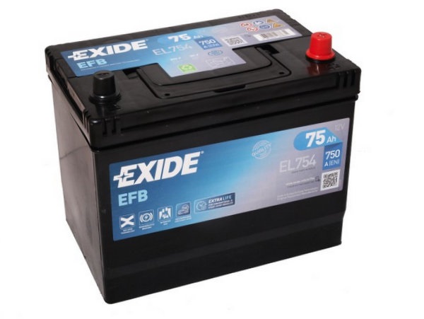 Akumulators START&STOP 12V 75Ah 750A EXIDE START&STOP EFB augstais Akumulators START&STOP 12V 75Ah 750A EXIDE START&STOP EFB augstais
