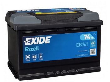 Akumulators EXIDE EXCELL 74Ah 680A 12V kreisais pluss