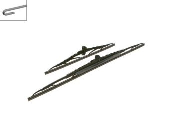 Stikla tīrītāja slotiņu komplekts ar spoileri 650mm/400mm Bosch 3397118325 653S