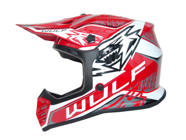 Moto ķivere bērnu WULFSPORT OFFROAD AIR-X sarkana Moto ķivere bērnu WULFSPORT OFFROAD AIR-X sarkana