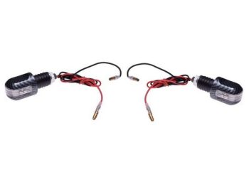 Universāls LED (12V 1w) moto pagrieziena rādītāju pāris, carbon