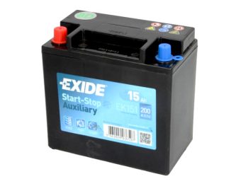 Auto akumulators 15Ah 200A Auxiliary JAGUAR, LAND ROVER 150x90x145 EXIDE EK151