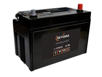 Akumulators YUASA 80Ah 510A Auxilliary, Backup & Specialist (Labais+)