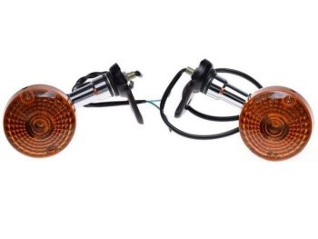 Aizmugurējo pagrieziena rādītāju melno pāris BA15S (12V 10w) priekš SUZUKI GN125