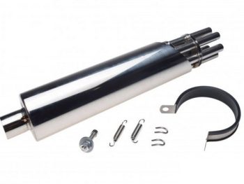 Universāls izputēja trokšņa slapētāja pēdējais bundulis MINI GUN hroms