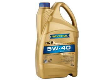 Sintētiska motoreļļa 5W40 RAVENOL HCS Cleansynto 4 litri