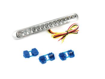 Universāls LED aizmugurējais lukturis ar pagriezienu radītajiem LED 6 sarkani+4 dzelteni+4 dzelteni